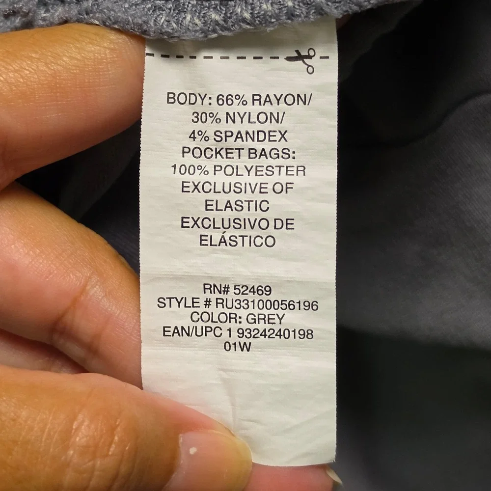 Russell Athletic Pants Mens L Grey Zipper Pockets Tapered Joggers